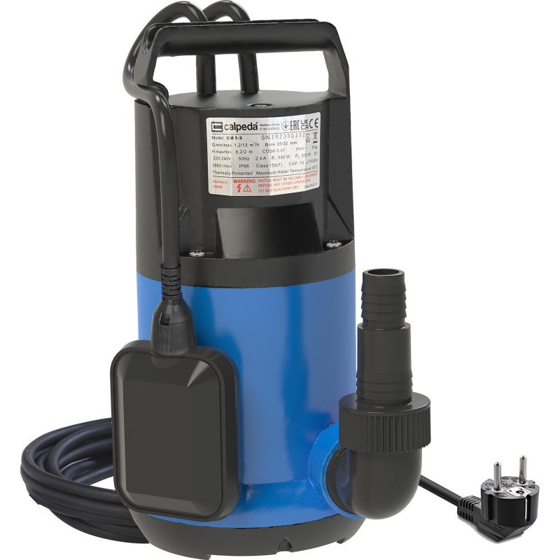Calpeda Submersible drainage pump constructed with composite polymers developed especially for this product - Gm 5-9